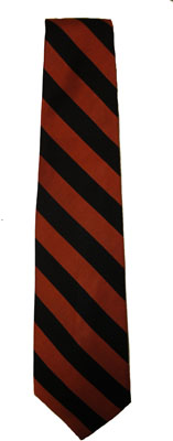 Necktie orange and black stripe