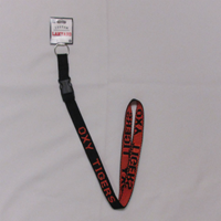 Key Ring Lanyard Oxy Black W/ Ring