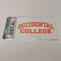 Decal Occidental Arched Over College Orange