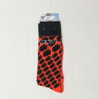 Socks Oxy Orange & Black Fence Design