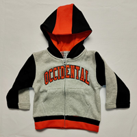 Youth Hooded Sweatshirt Full Zip Occ Oxford/Black/Orange