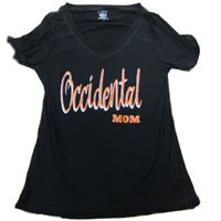 Mom V-Neck T-Shirt Occidental Black