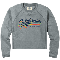 LADIES CROP SWEATSHIRT CALIFORNIA EAGLE ROCK