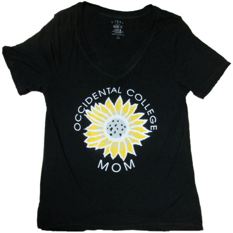 Mom V-Neck T-Shirt Occidental College Sunflower Black (SKU 1183149520)