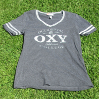 T-Shirt V-Neck Ringer Oxy Est 1887 Graphite