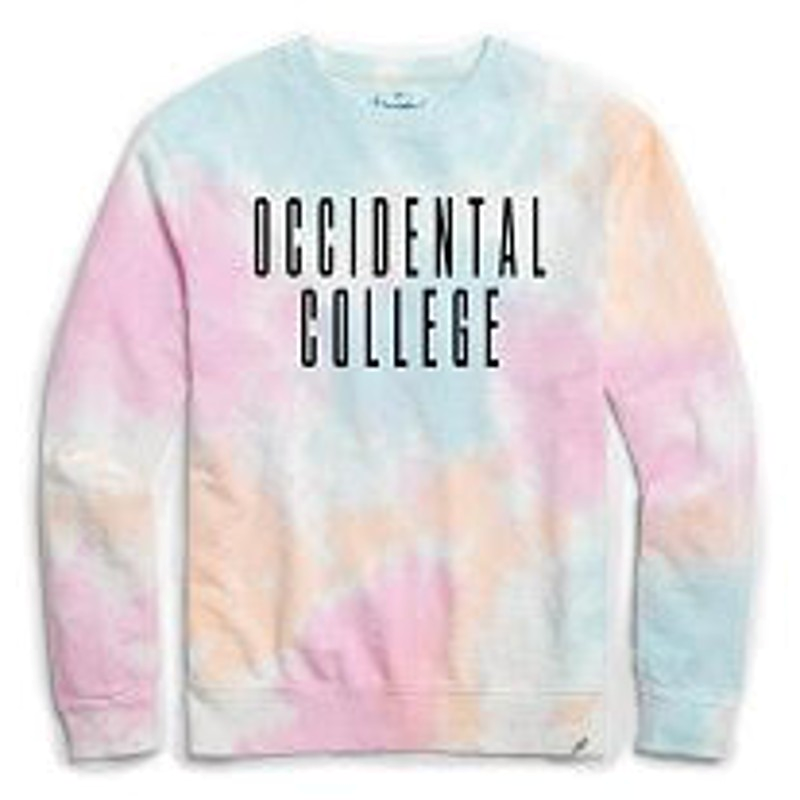 Sweatshirt Crew Occidental College Tie Dye Weathered Terry (SKU 1186189820)