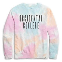 Sweatshirt Crew Occidental College Tie Dye Weathered Terry