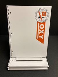 White Spiral Notebook Oxy Centennial Seal