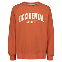 Sweatshirt Crew Oc Cream Applique Vintage Orange